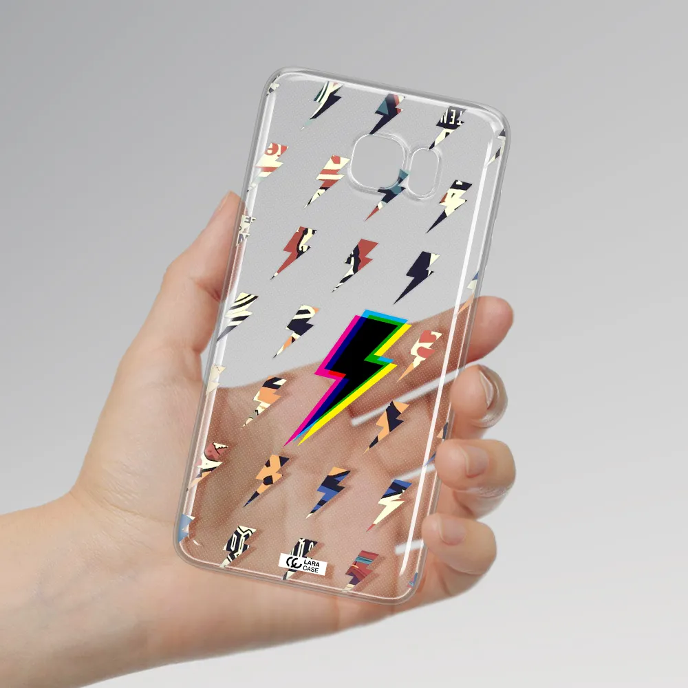 Thunder Glitch Samsung Note 5 Clear TPU Case