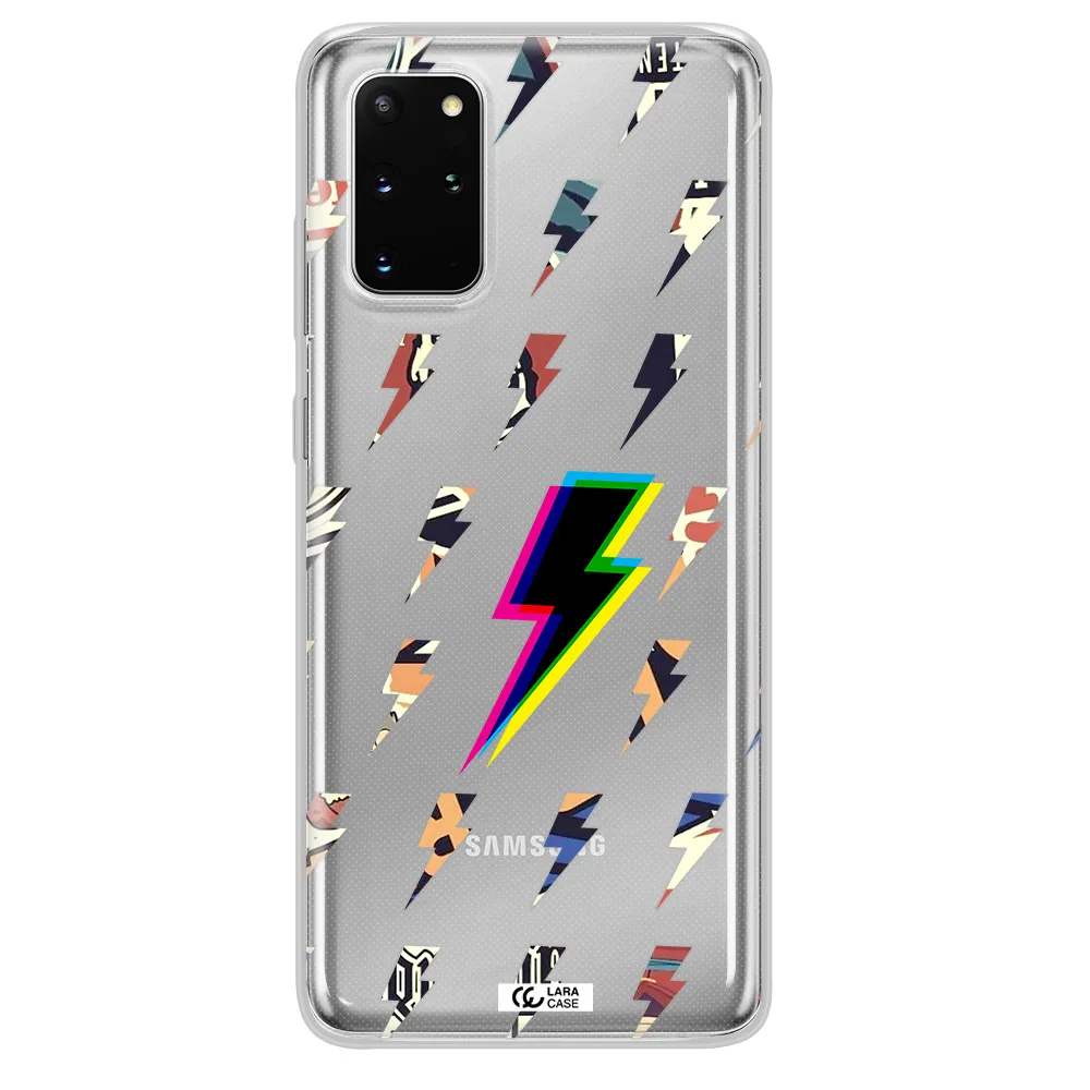 Thunder Glitch Samsung S 20 Plus Clear TPU Case