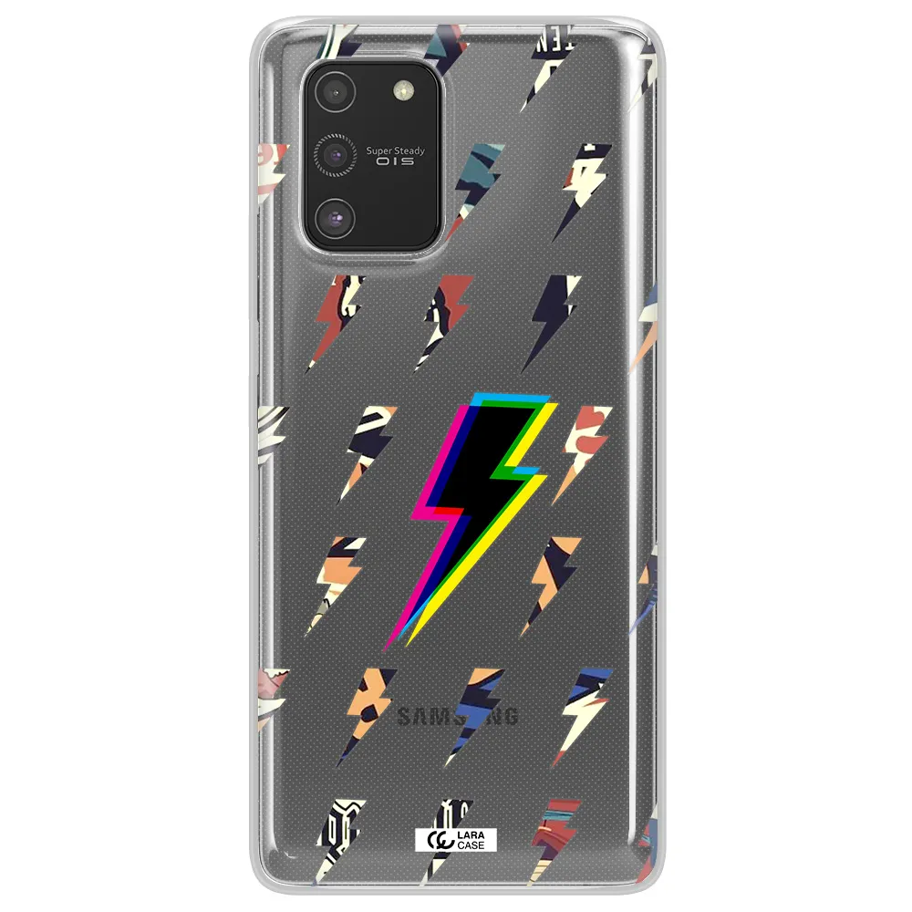Thunder Glitch Samsung S10 Lite Clear TPU Case