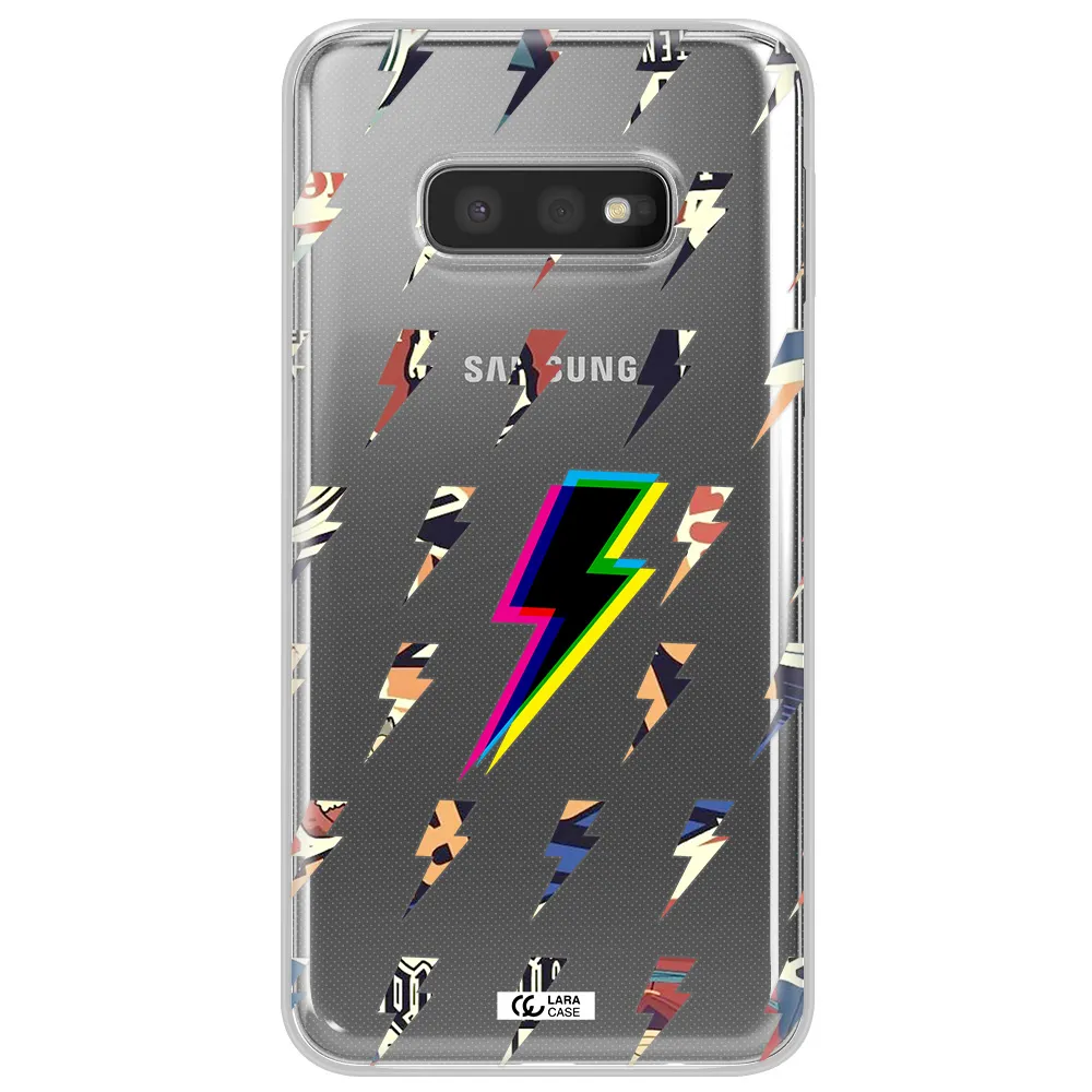 Thunder Glitch Samsung S10e Clear TPU Case