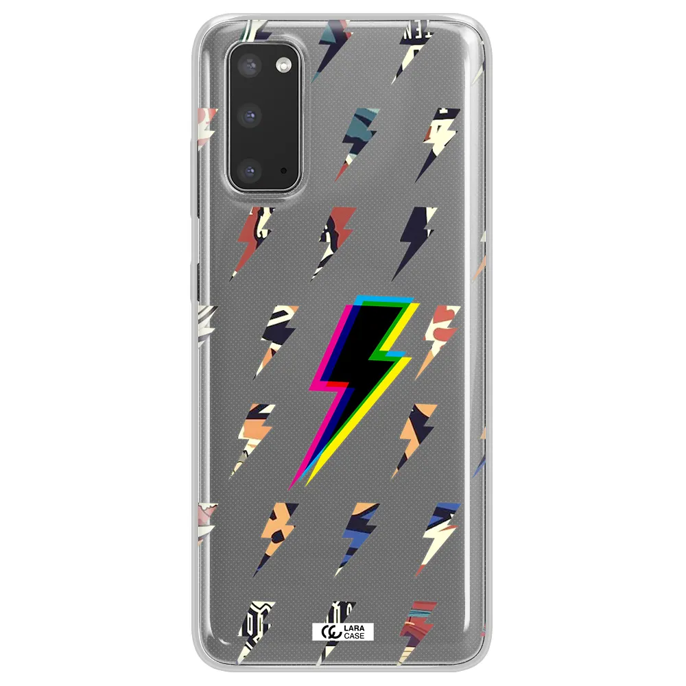 Thunder Glitch Samsung S20 Clear TPU Case