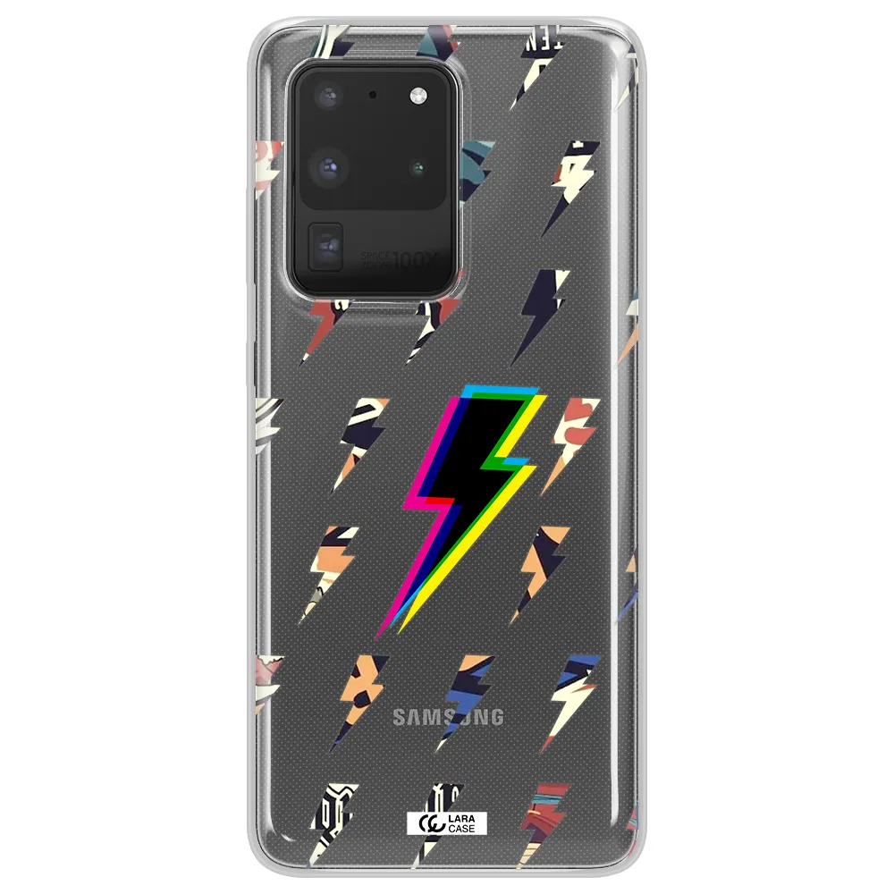 Thunder Glitch Samsung S20 Ultra Clear TPU Case