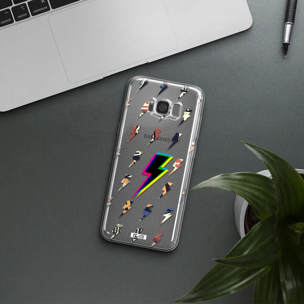 Thunder Glitch Samsung S8 Plus Clear TPU Case