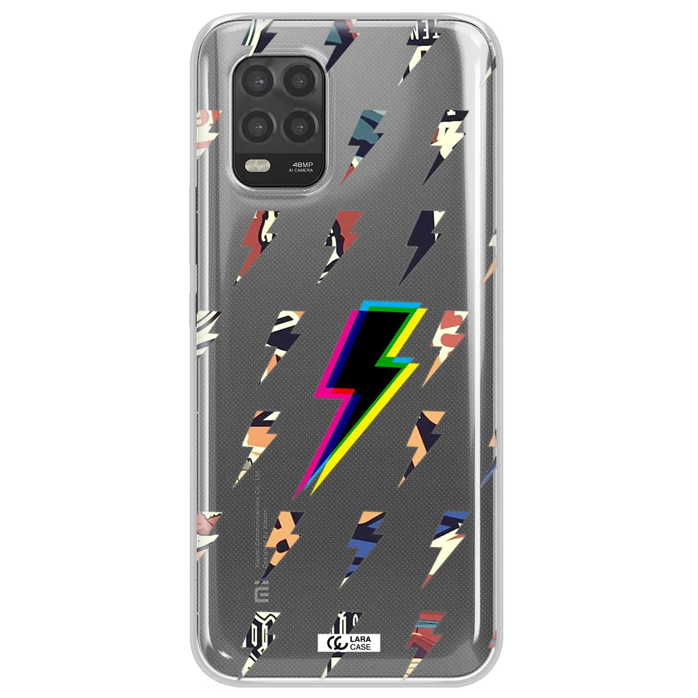 Thunder Glitch Xiaomi Mi 10 Lite Clear TPU Case