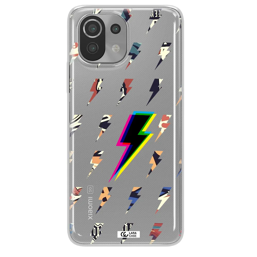 Thunder Glitch Xiaomi Mi 11 Lite Clear TPU Case