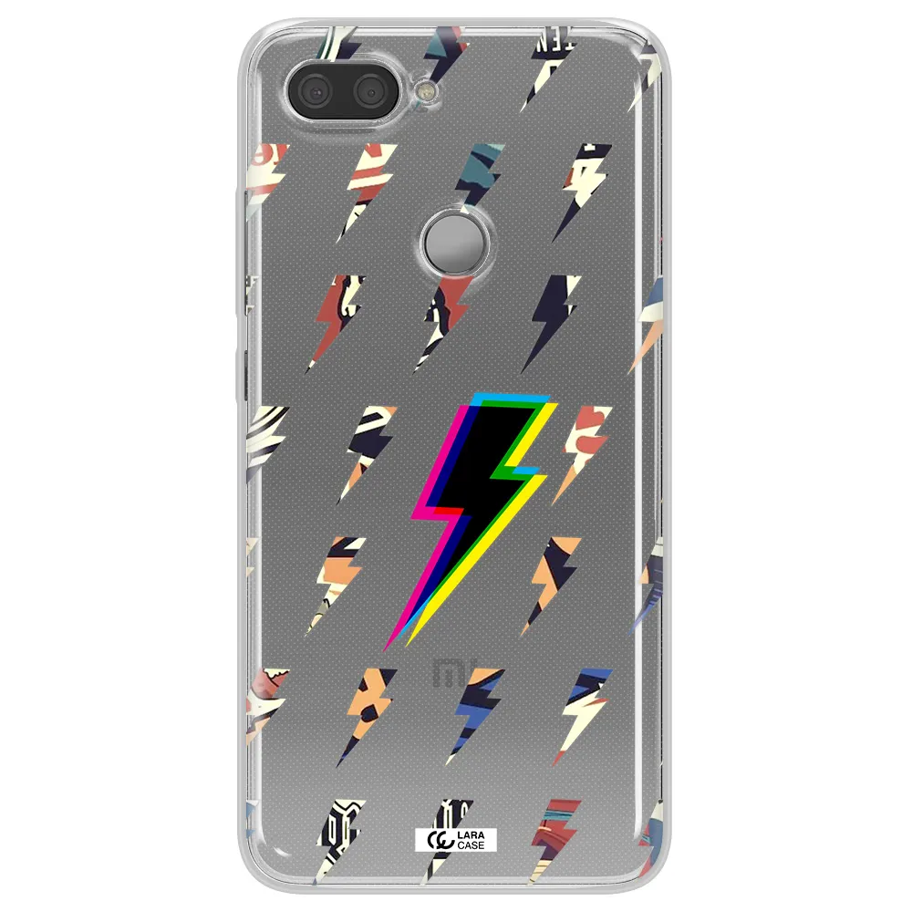 Thunder Glitch Xiaomi Mi 8 Lite Clear TPU Case