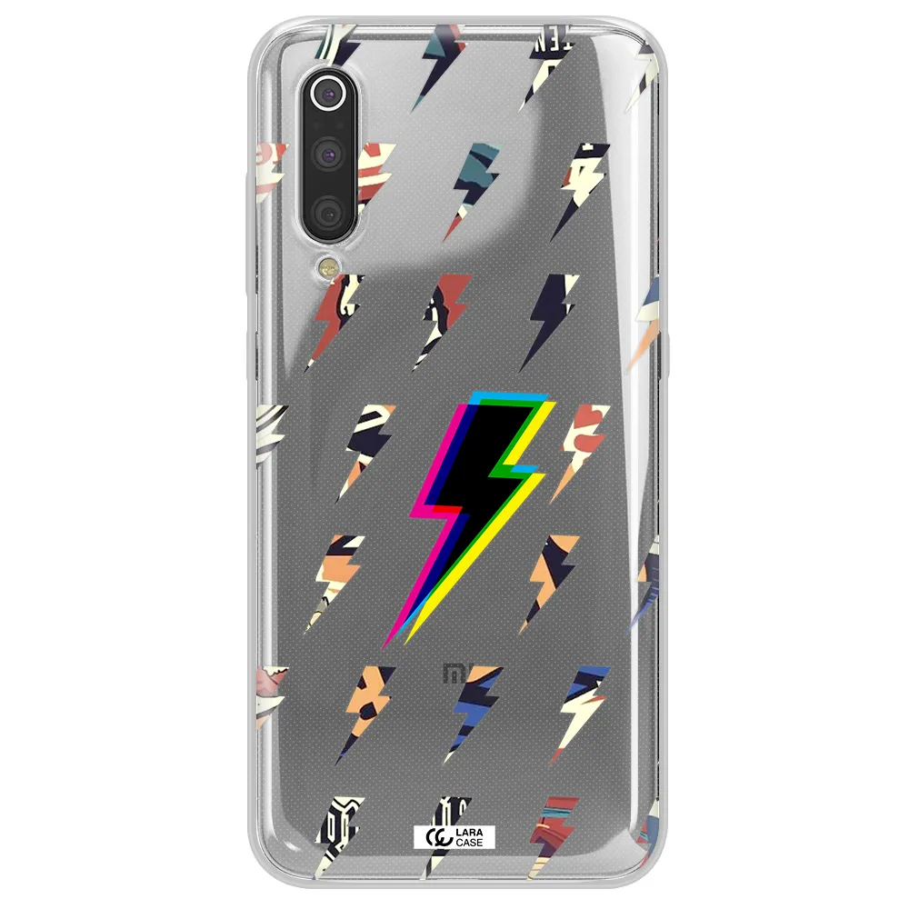 Thunder Glitch Xiaomi Mi 9 Clear TPU Case