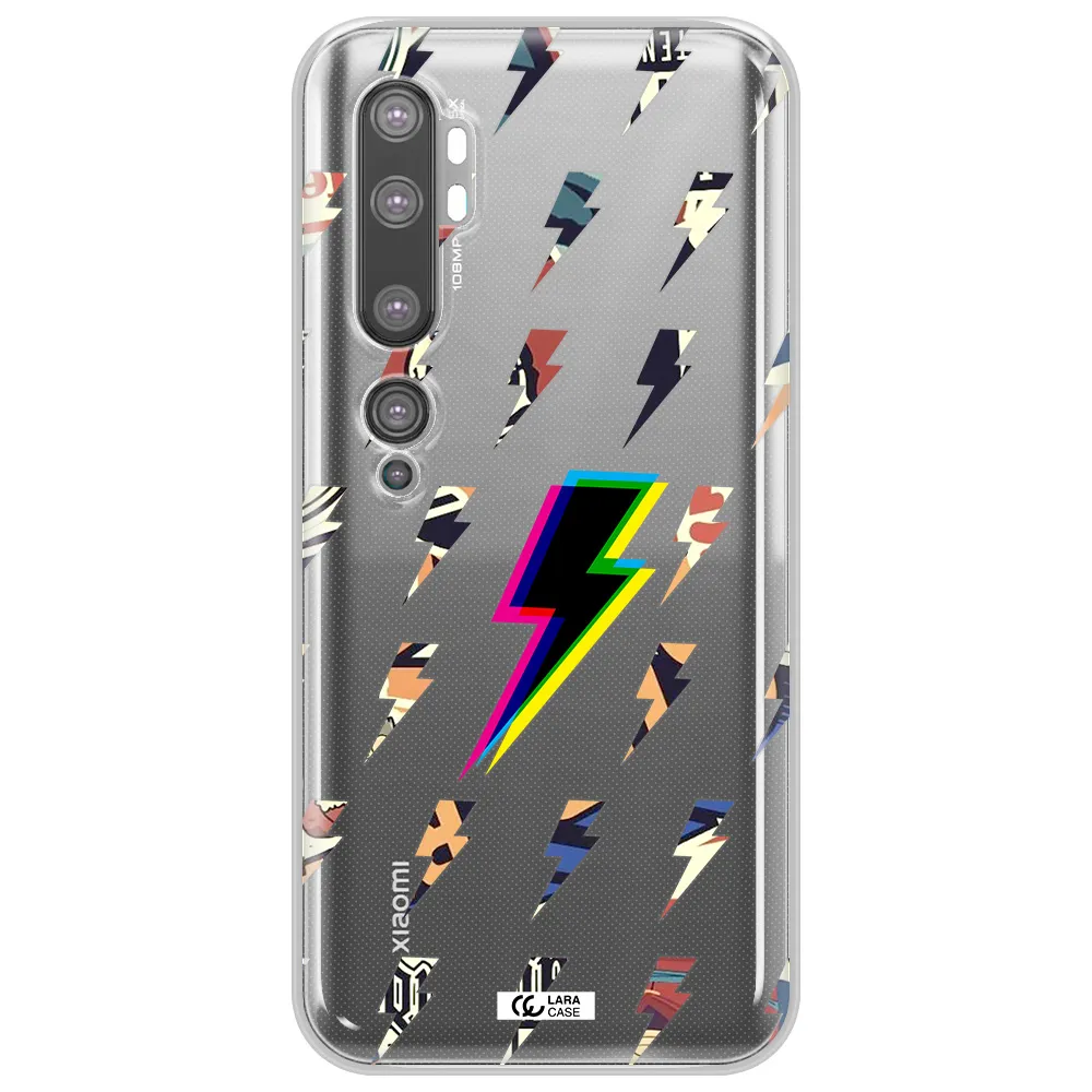 Thunder Glitch Xiaomi Mi Note 10 Clear TPU Case