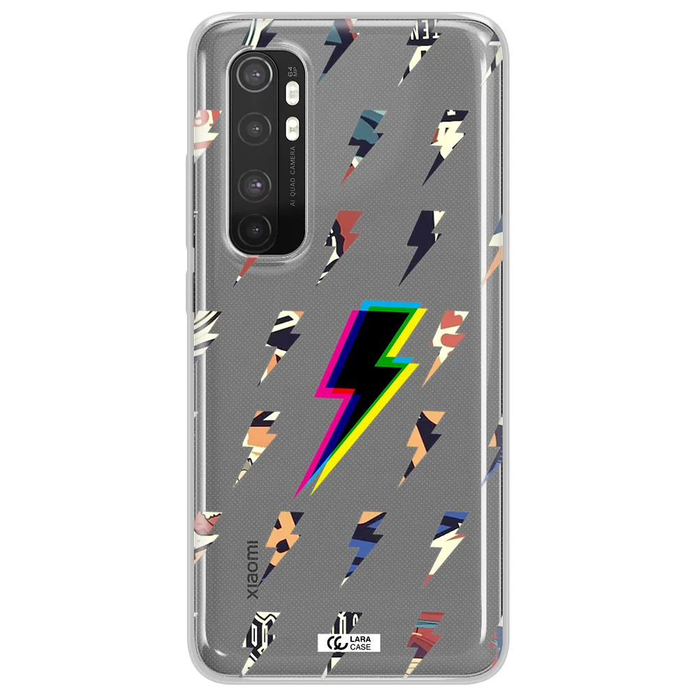 Thunder Glitch Xiaomi Mi Note 10 Lite Clear TPU Case