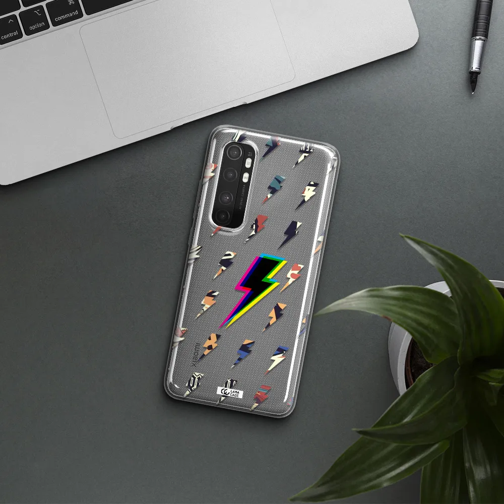 Thunder Glitch Xiaomi Mi Note 10 Lite Clear TPU Case