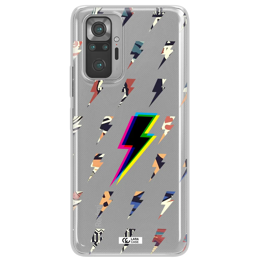 Thunder Glitch Xiaomi Note 10 Pro Clear TPU Case