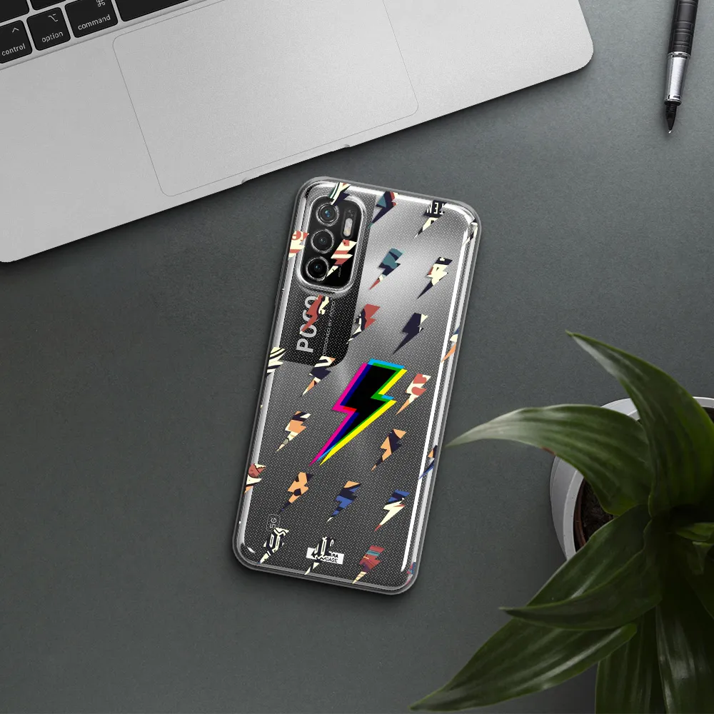 Thunder Glitch Xiaomi Poco M3 Pro Clear Tpu Case