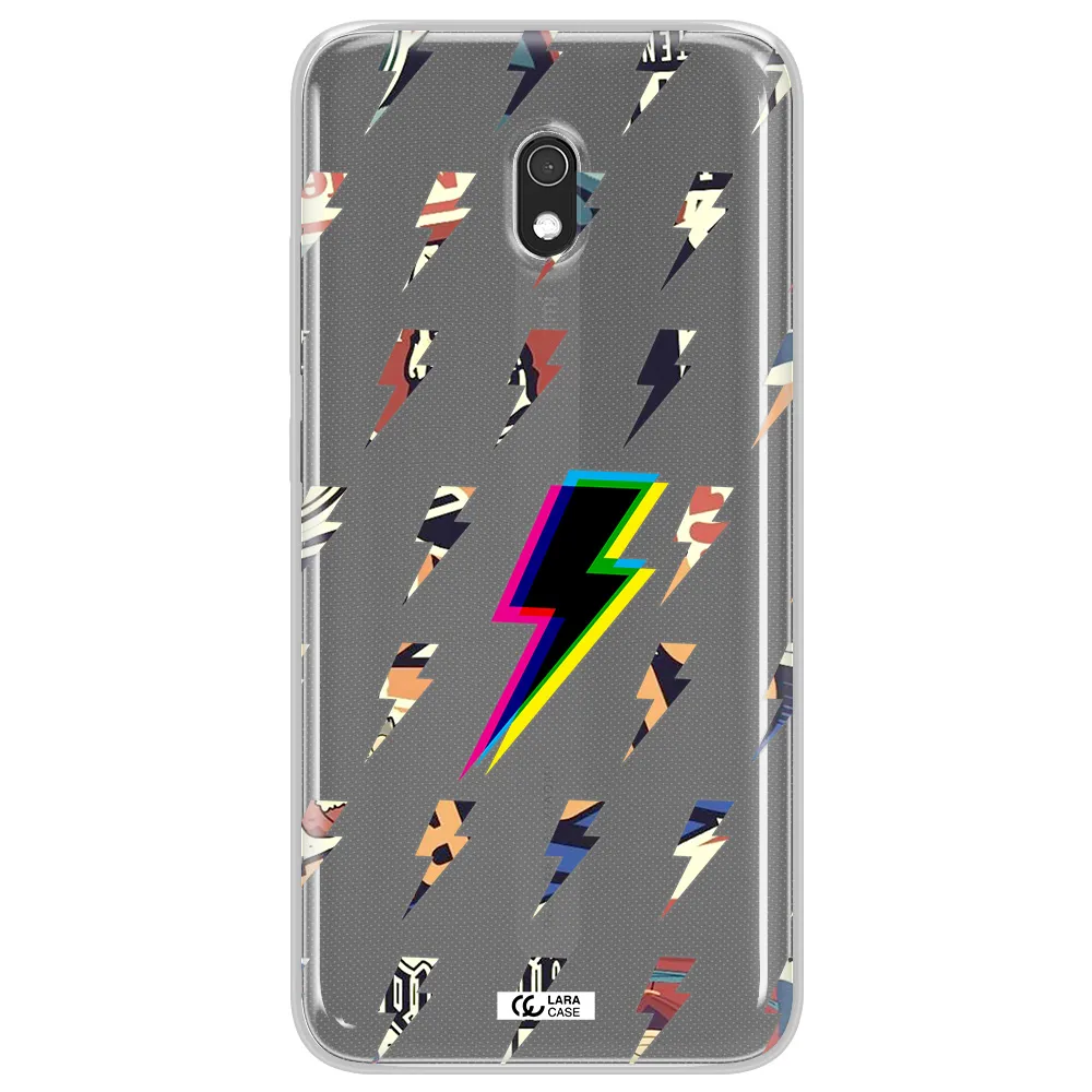 Thunder Glitch Xiaomi Redmi 8A Clear TPU Case