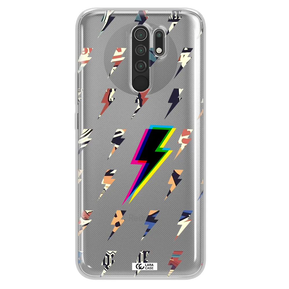 Thunder Glitch Xiaomi Redmi 9 Clear TPU Case