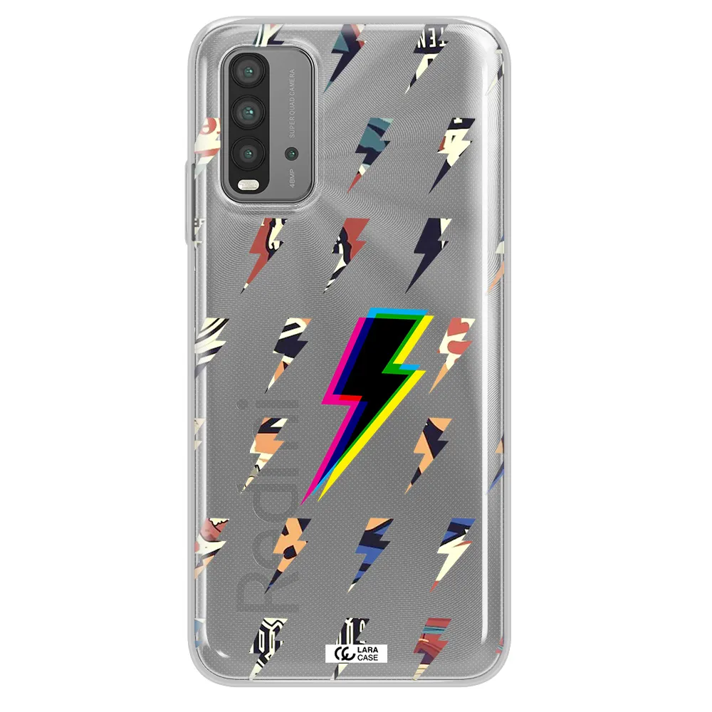 Thunder Glitch Xiaomi Redmi 9T Clear TPU Case