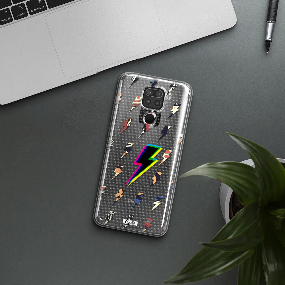 Thunder Glitch Xiaomi Redmi Note 9 Clear TPU Case