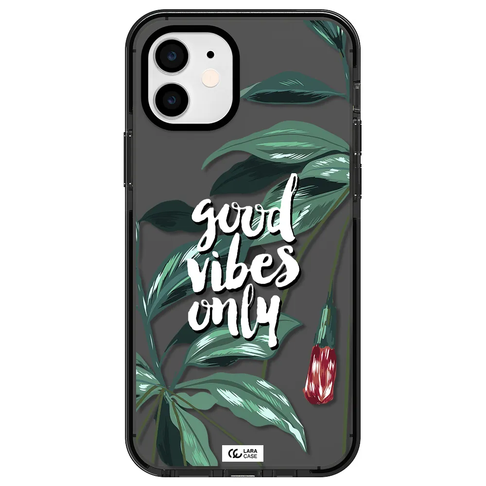 Tropical Vibes Green Apple iPhone 11 impact Smoke Black Case
