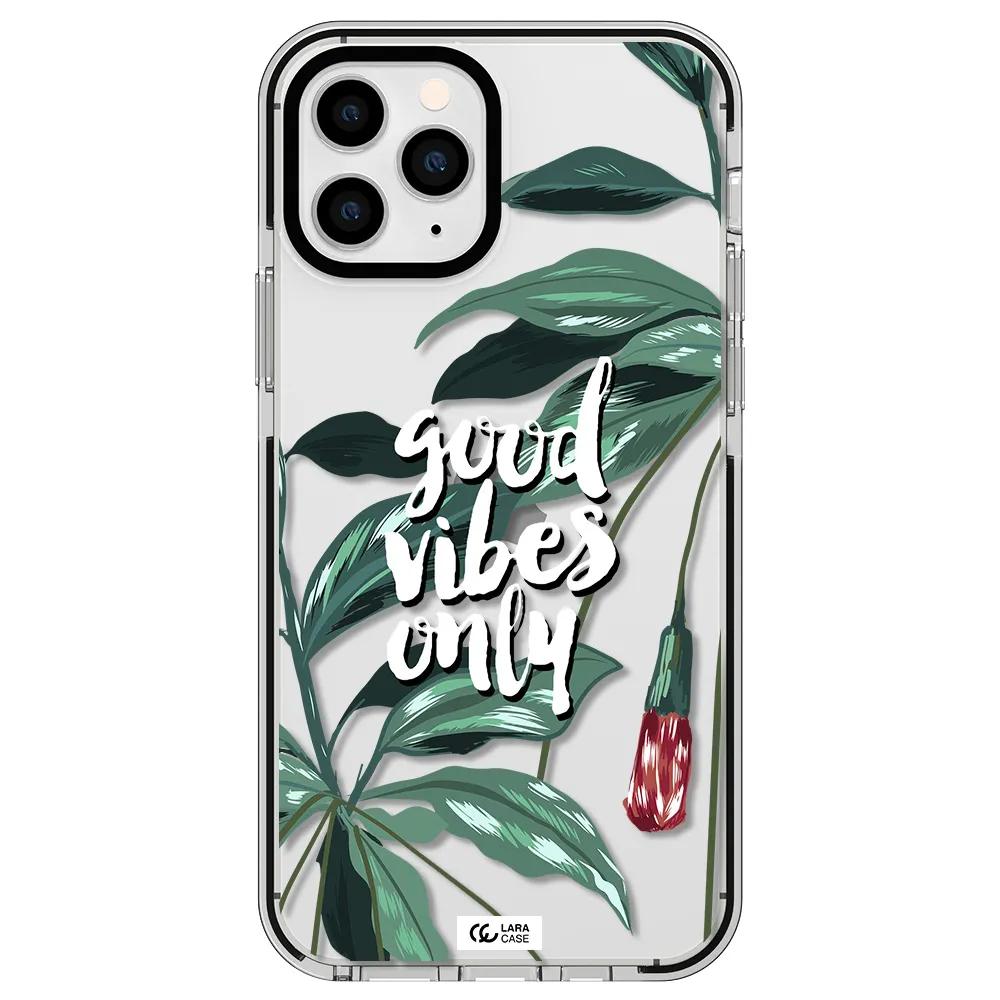 Tropical Vibes Green Apple iPhone 11 pro impact black border Case