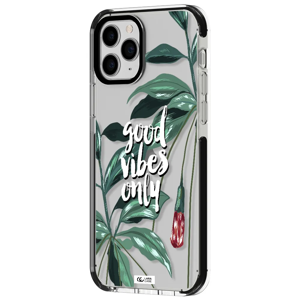 Tropical Vibes Green Apple iPhone 11 pro max impact black border Case