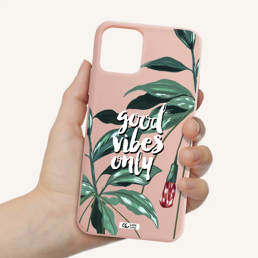 Tropical Vibes Green Apple iPhone 11 pro max Silicone pastel pink Case