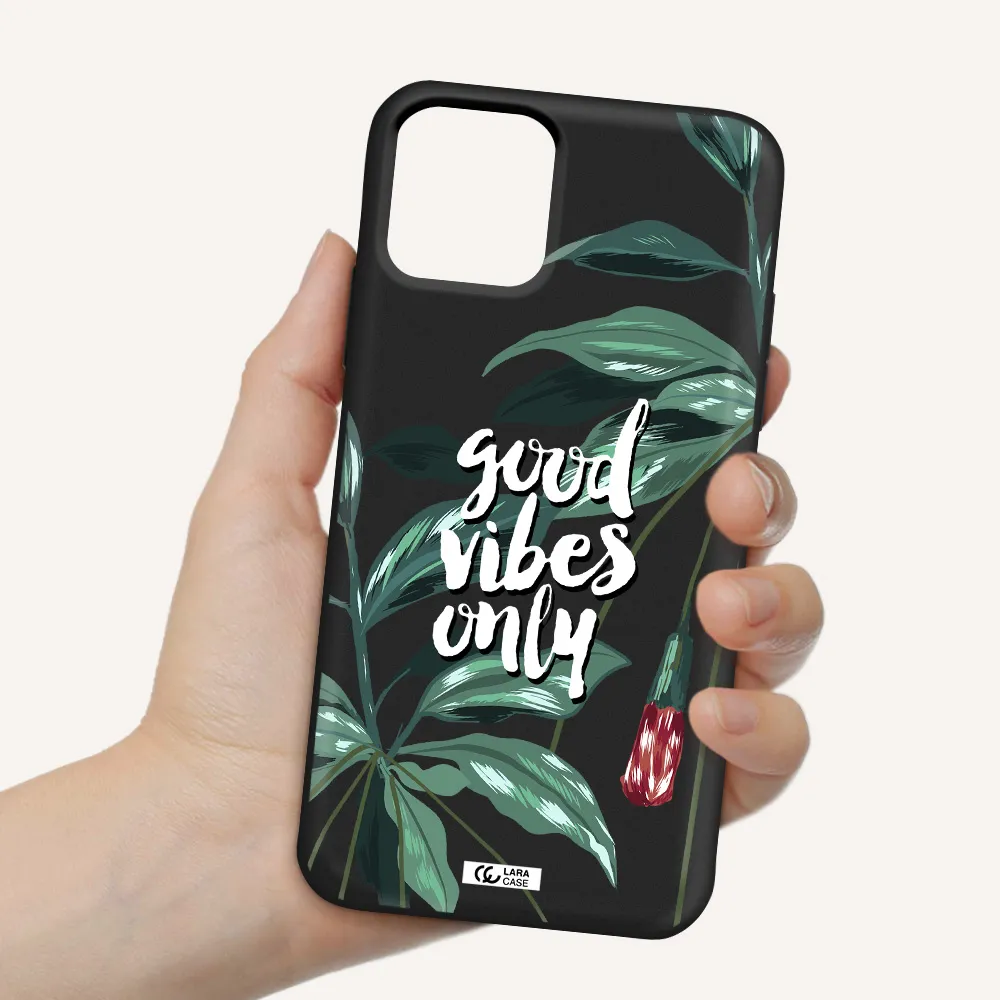 Tropical Vibes Green Apple iPhone 11 pro Silicone black Case