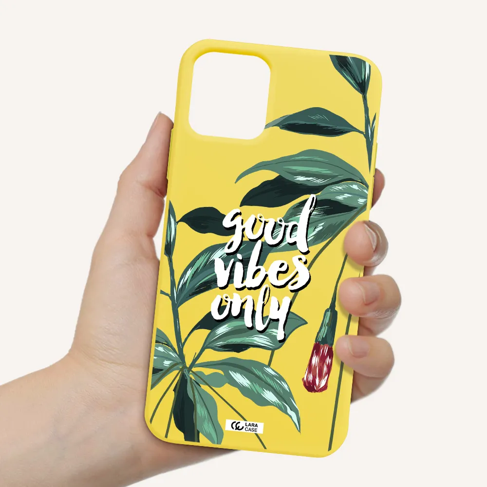 Tropical Vibes Green Apple iPhone 11 pro Silicone canary yellow Case