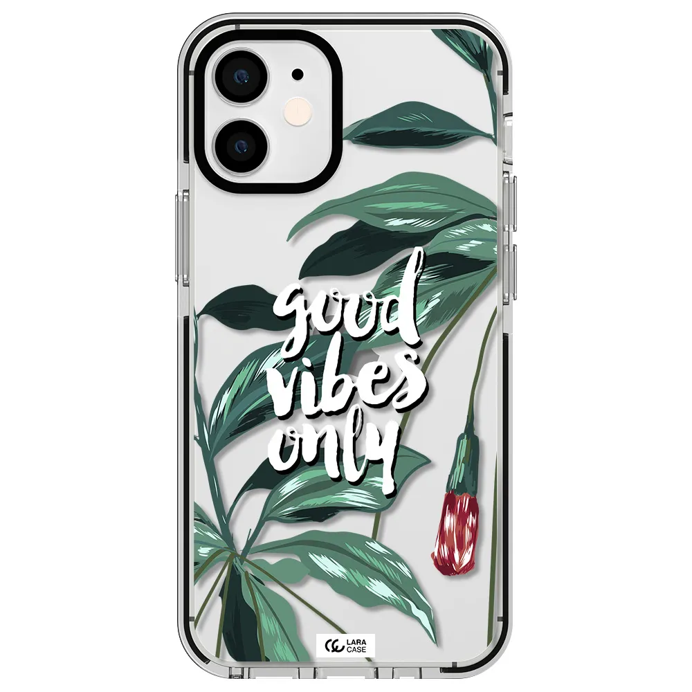 Tropical Vibes Green Apple iPhone 12 mini impact black border Case