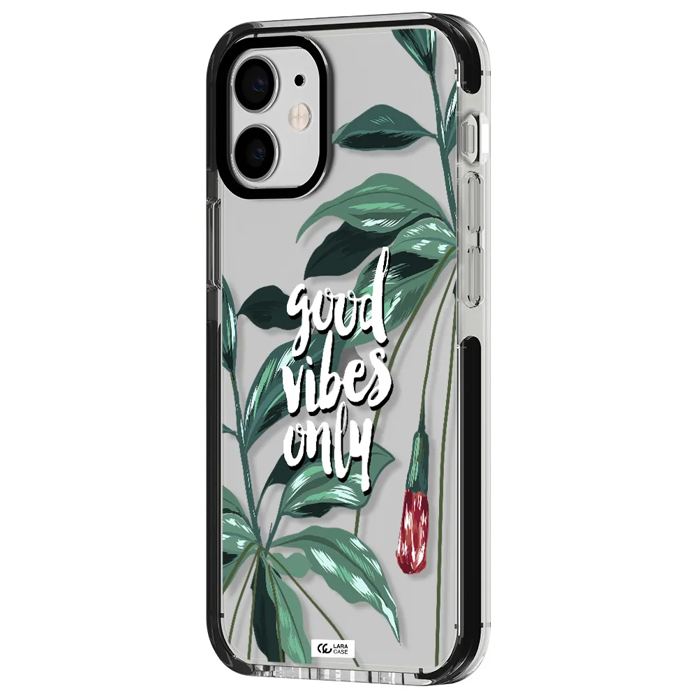 Tropical Vibes Green Apple iPhone 12 mini impact black border Case