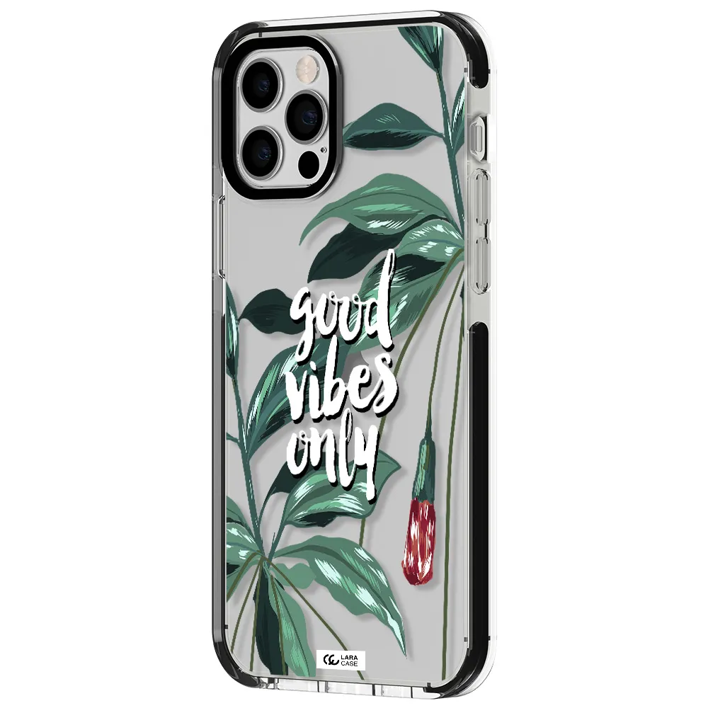 Tropical Vibes Green Apple iPhone 12 pro impact black border Case