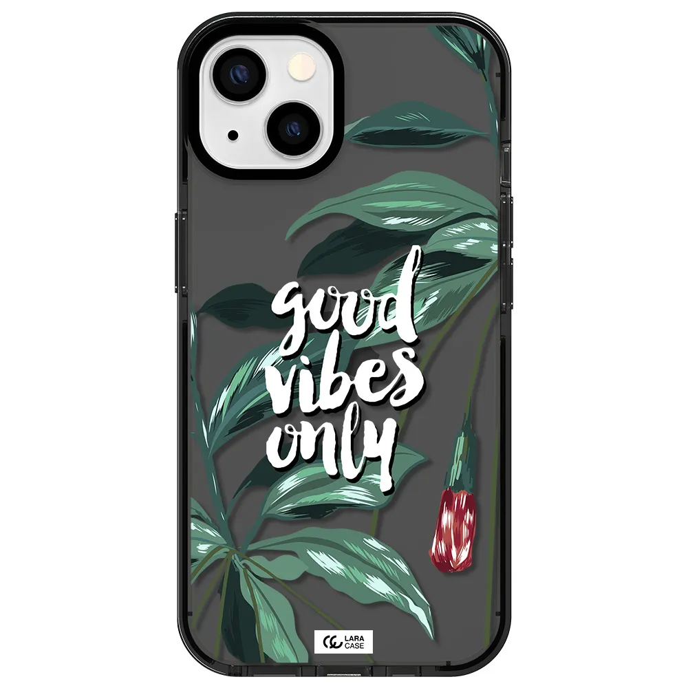 Tropical Vibes Green Apple iPhone 13 impact Smoke Black Case