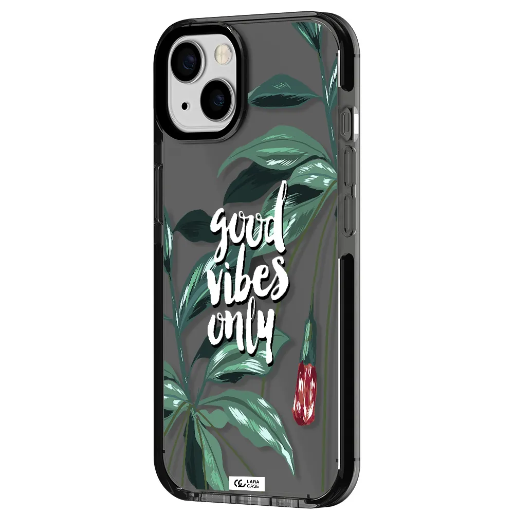 Tropical Vibes Green Apple iPhone 13 impact Smoke Black Case
