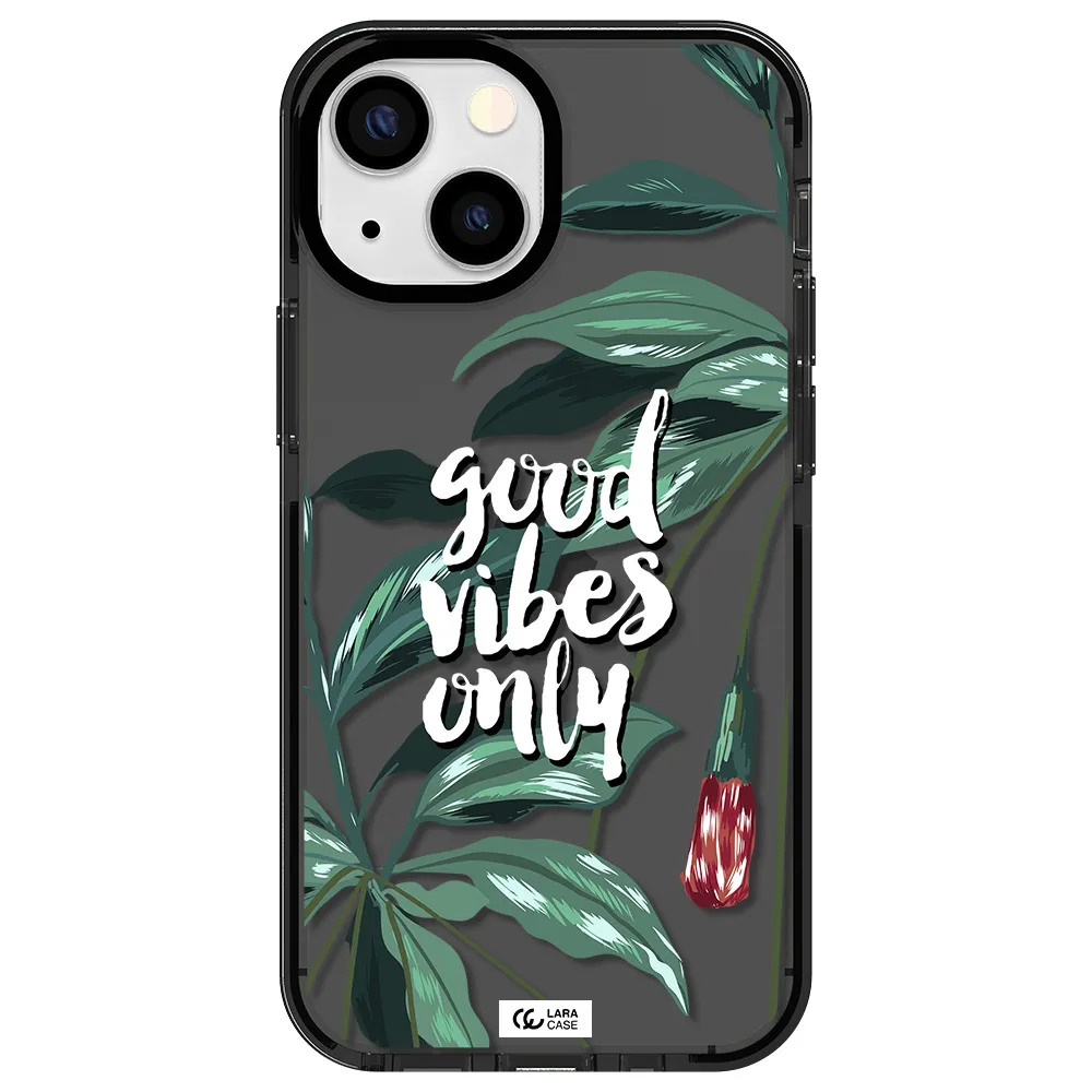 Tropical Vibes Green Apple iPhone 13 mini impact Smoke Black Case