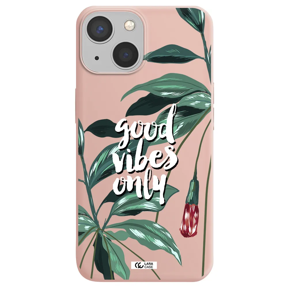Tropical Vibes Green Apple iPhone 13 mini Silicone pastel pink Case