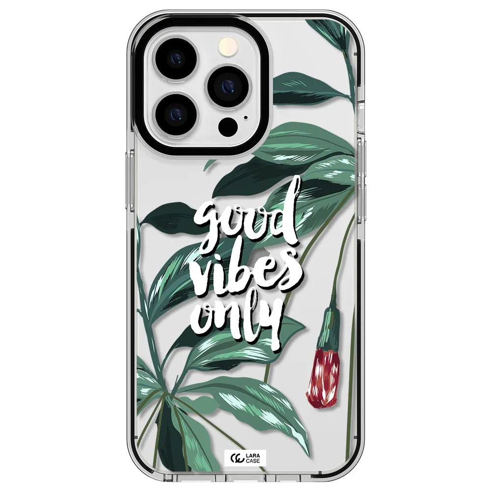 Tropical Vibes Green Apple iPhone 13 Pro impact black border Case