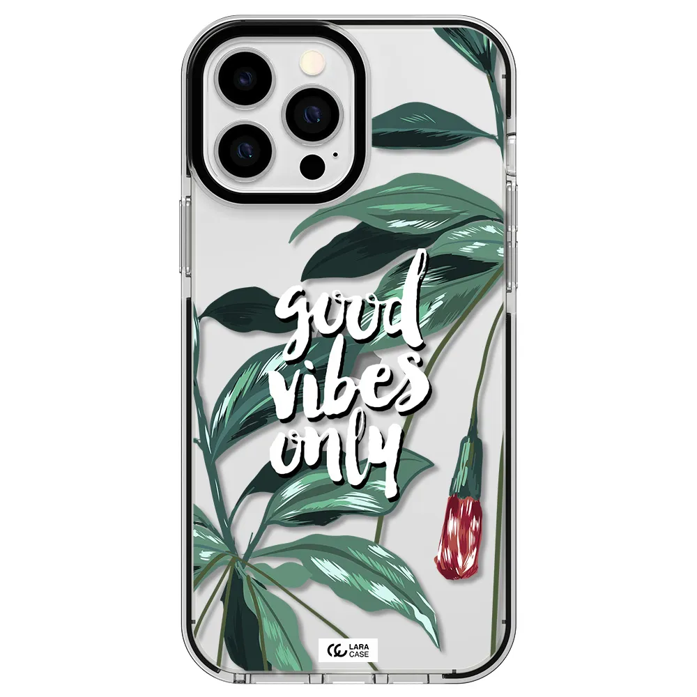 Tropical Vibes Green Apple iPhone 13 Pro Max impact black border Case