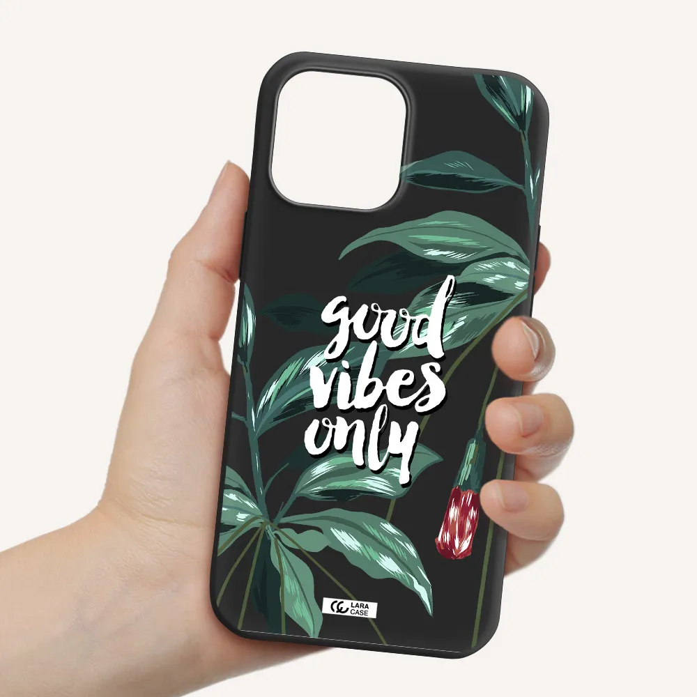 Tropical Vibes Green Apple iPhone 13 Pro Max Silicone black Case