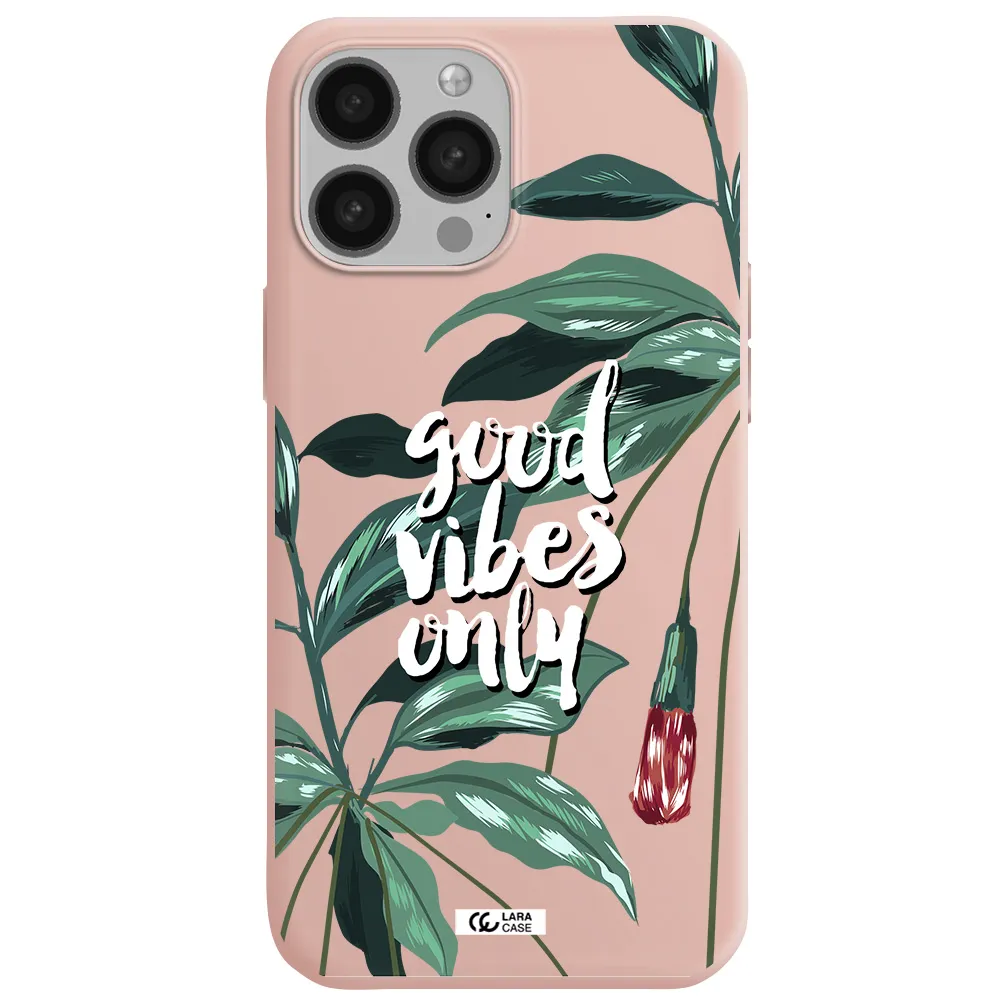 Tropical Vibes Green Apple iPhone 13 Pro Max Silicone pastel pink Case
