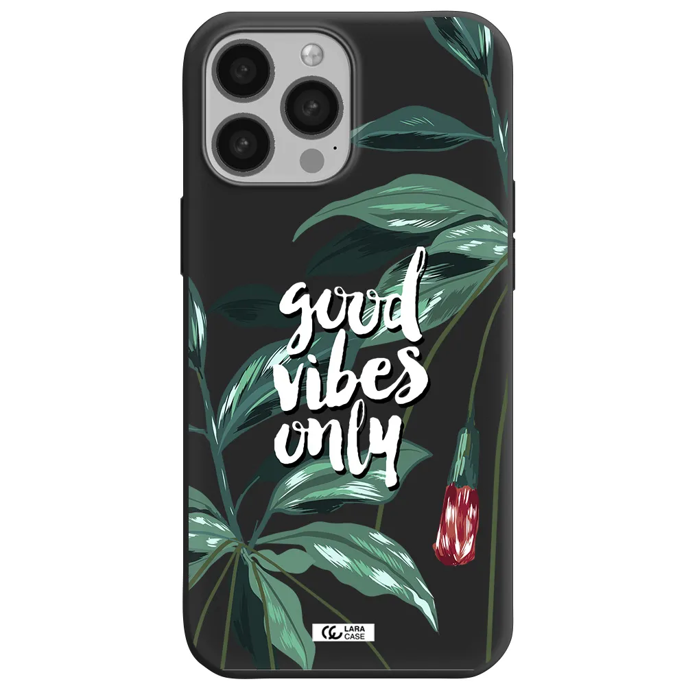 Tropical Vibes Green Apple iPhone 13 Pro Silicone black Case