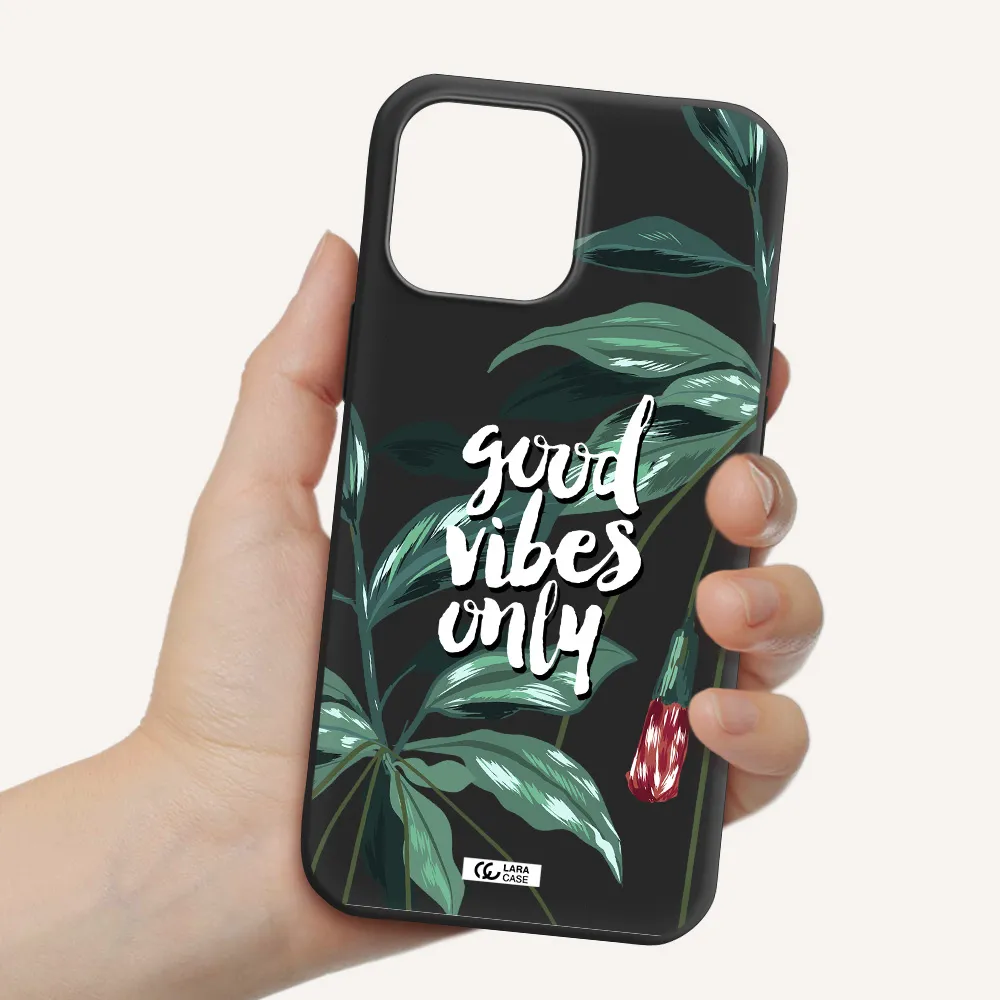 Tropical Vibes Green Apple iPhone 13 Pro Silicone black Case