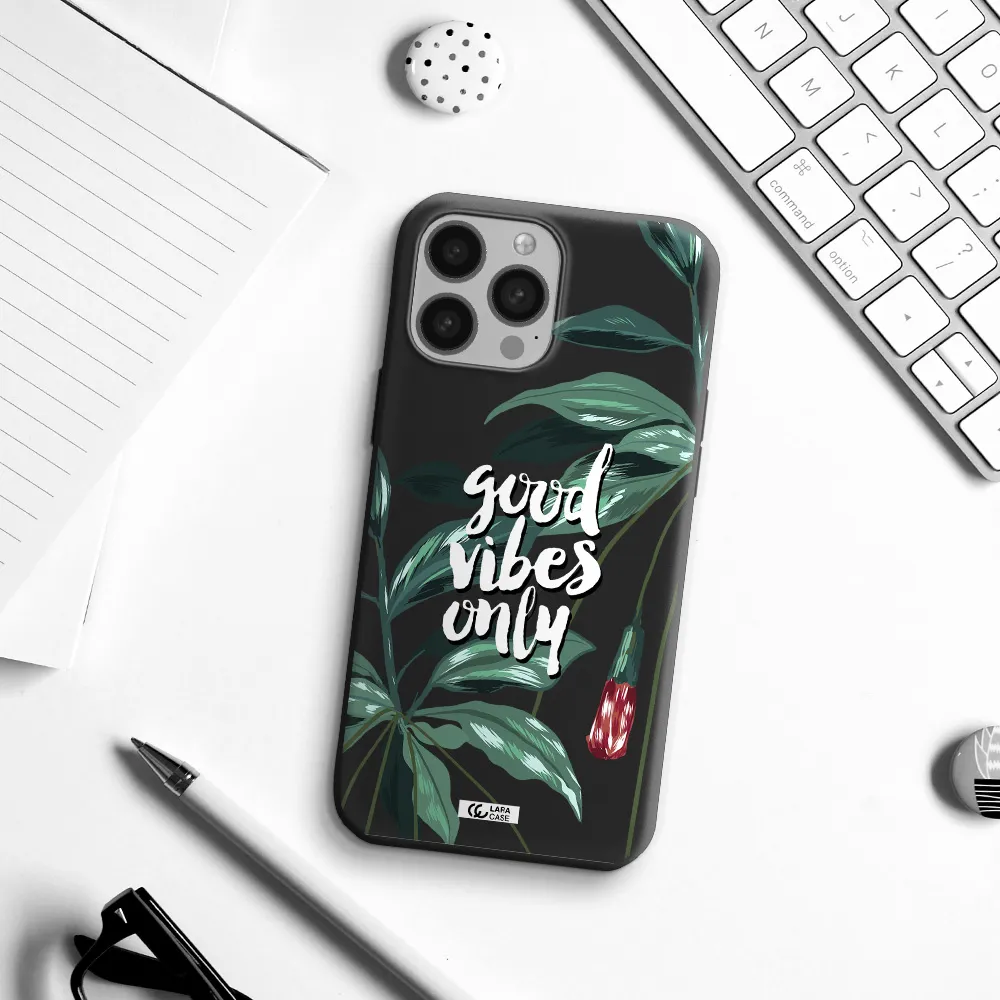 Tropical Vibes Green Apple iPhone 13 Pro Silicone black Case