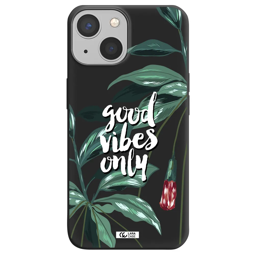 Tropical Vibes Green Apple iPhone 13 Silicone black Case