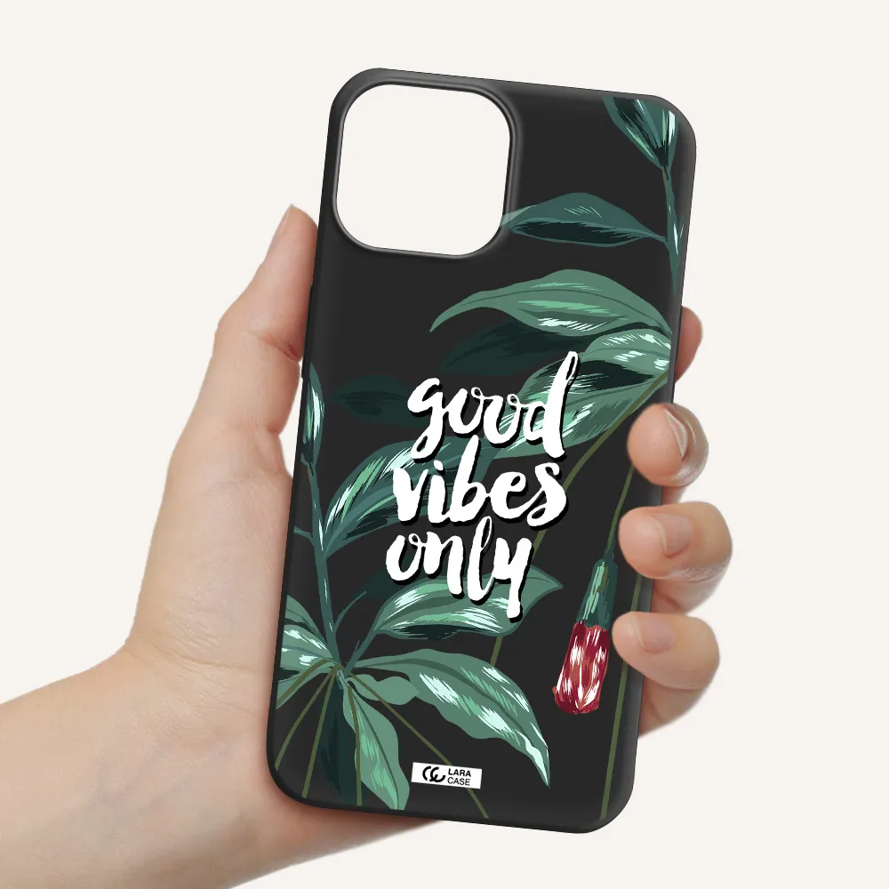 Tropical Vibes Green Apple iPhone 13 Silicone black Case