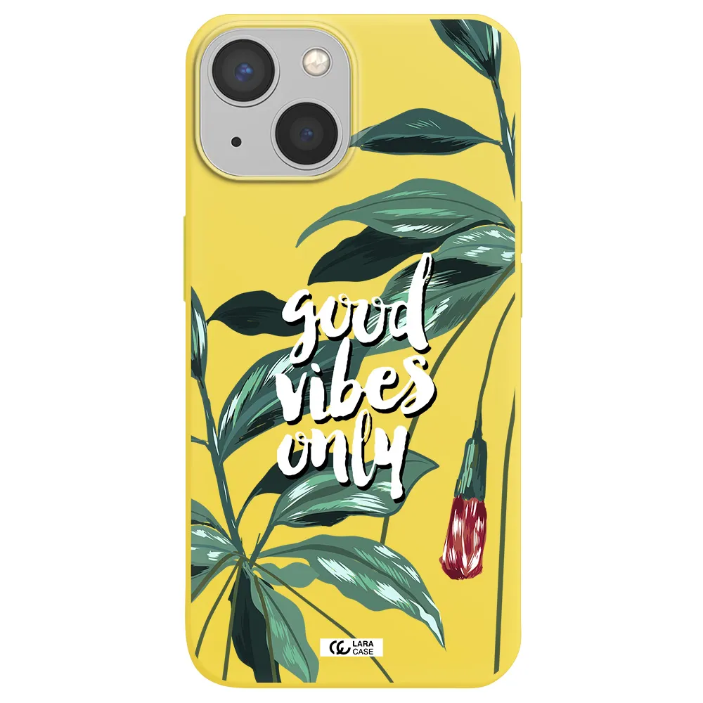 Tropical Vibes Green Apple iPhone 13 Silicone canary yellow Case