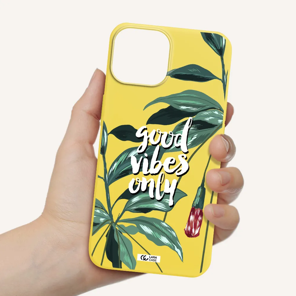 Tropical Vibes Green Apple iPhone 13 Silicone canary yellow Case