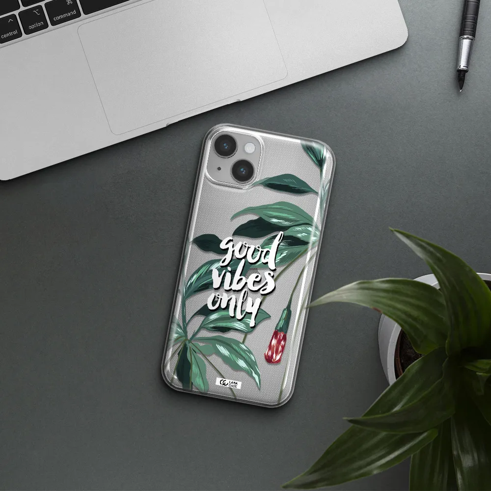 Tropical Vibes Green Apple iPhone 14 Clear TPU Case