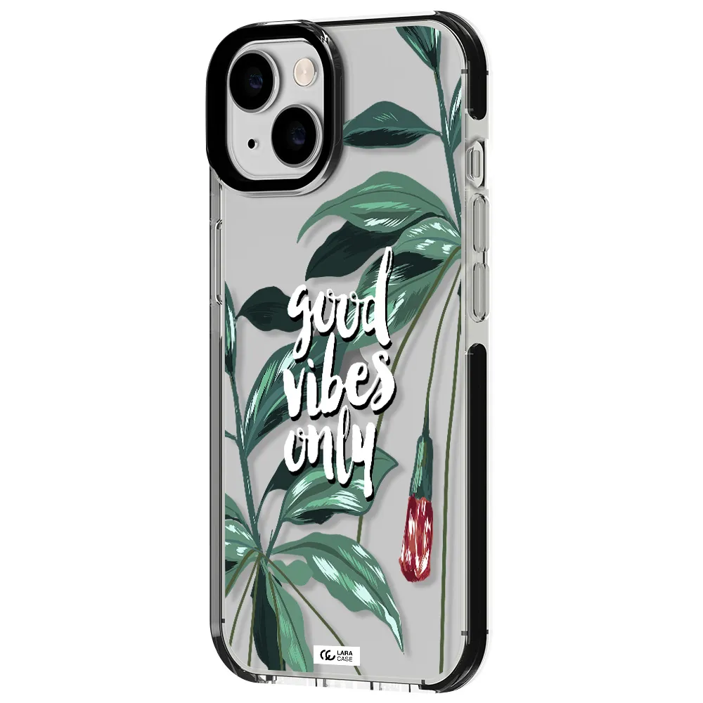 Tropical Vibes Green Apple iPhone 14 impact black border Case