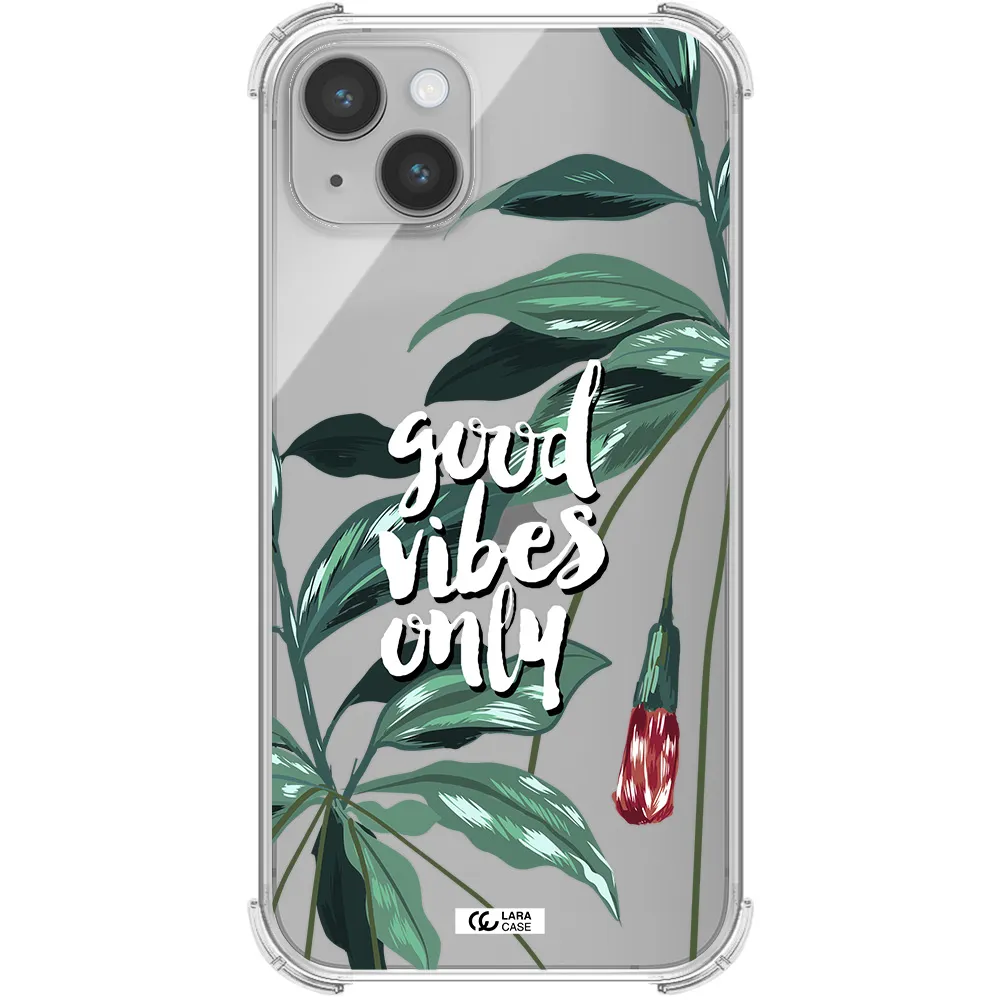 Tropical Vibes Green Apple iPhone 14 plus Clear PC Case