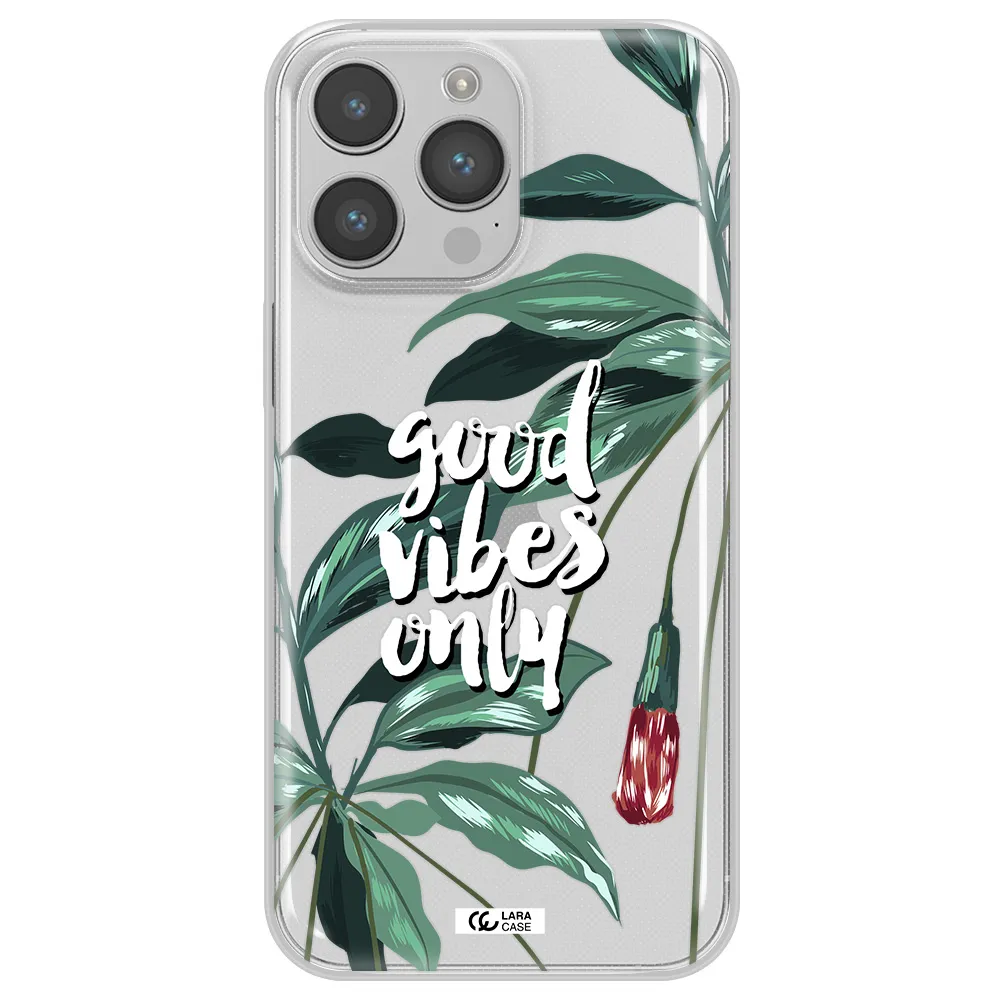 Tropical Vibes Green Apple iPhone 14 pro Clear TPU Case