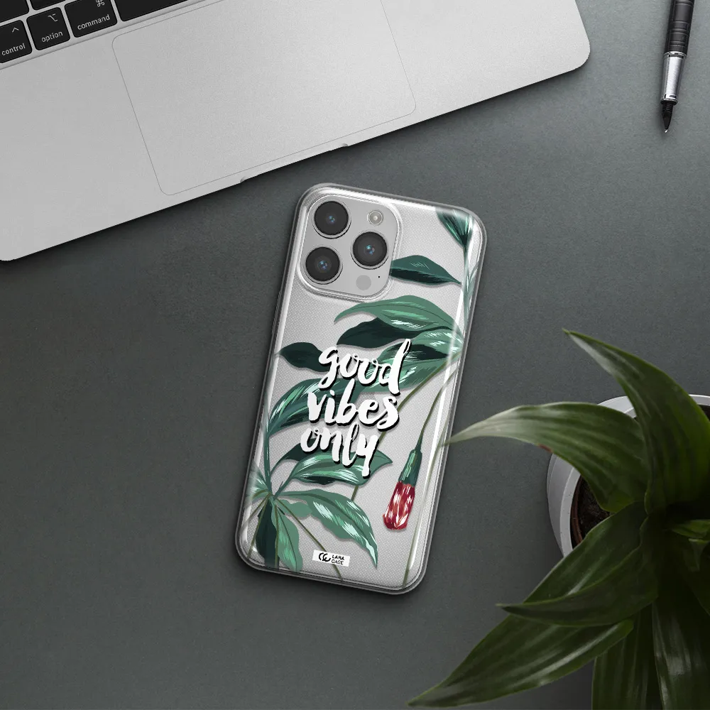 Tropical Vibes Green Apple iPhone 14 pro Clear TPU Case