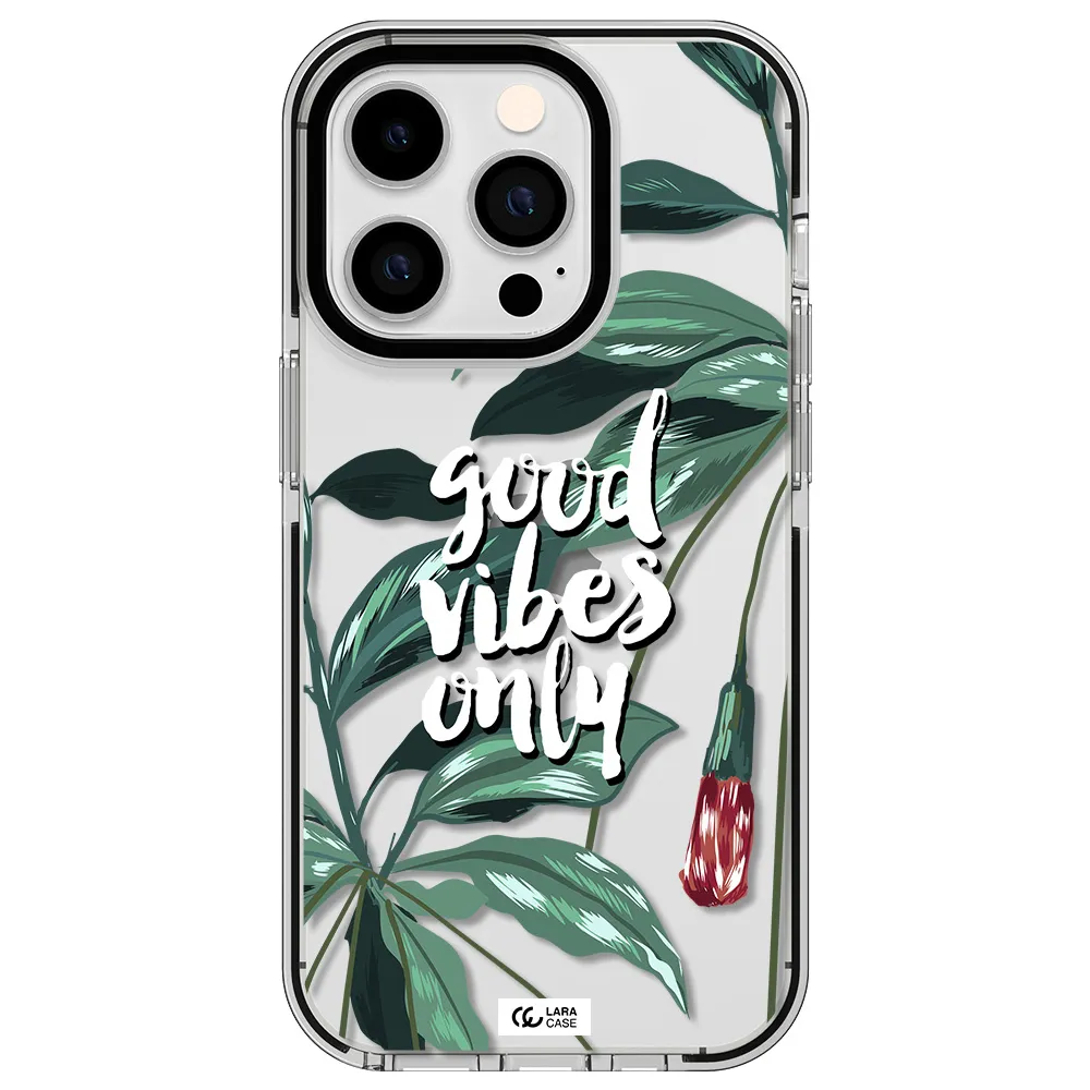 Tropical Vibes Green Apple iPhone 14 pro impact black border Case